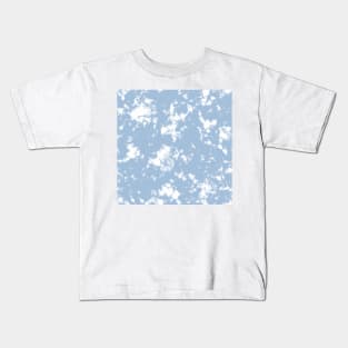 Sky Blue Storm - Tie Dye Shibori Texture Kids T-Shirt